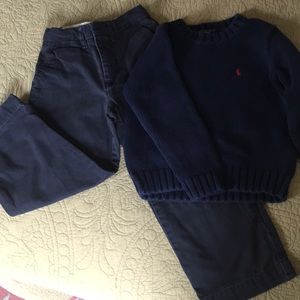 Boys POLO size 5 navy set